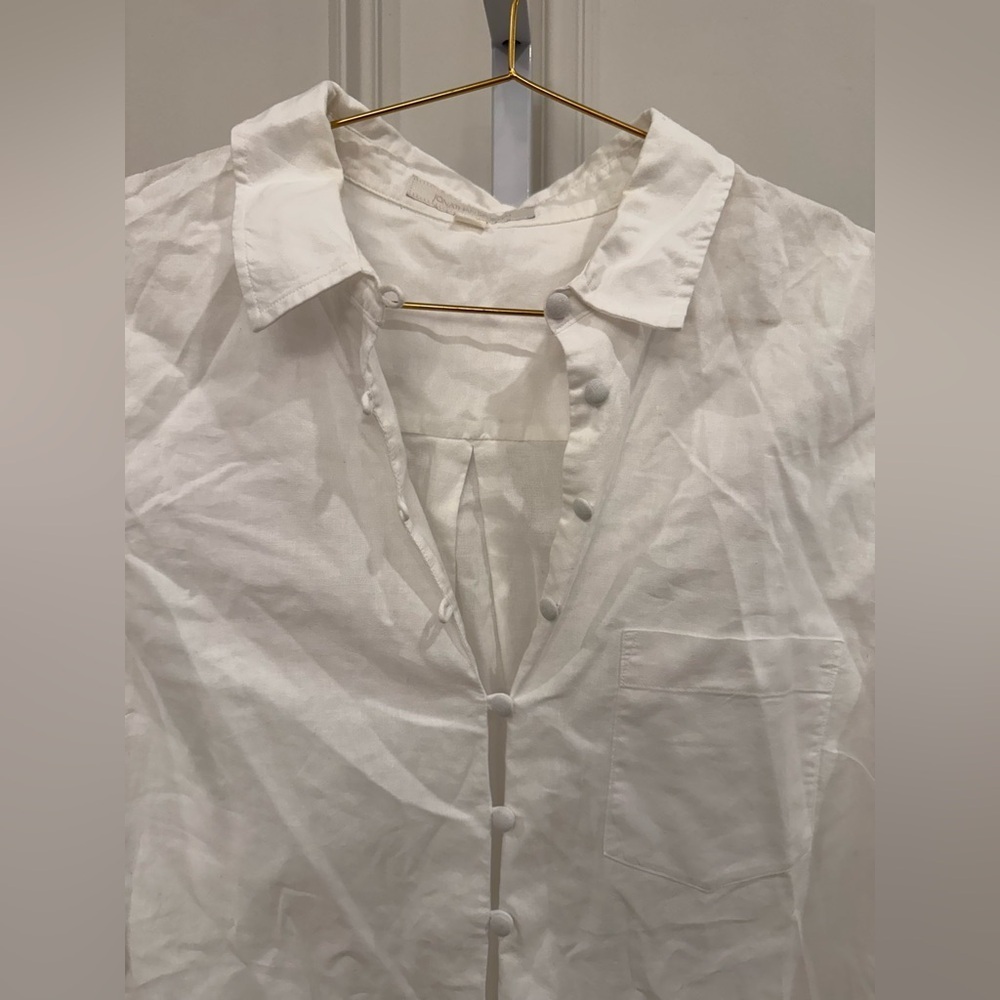 Jonathan Simkhai White Blouse with Tie Details - Picture 5 of 9